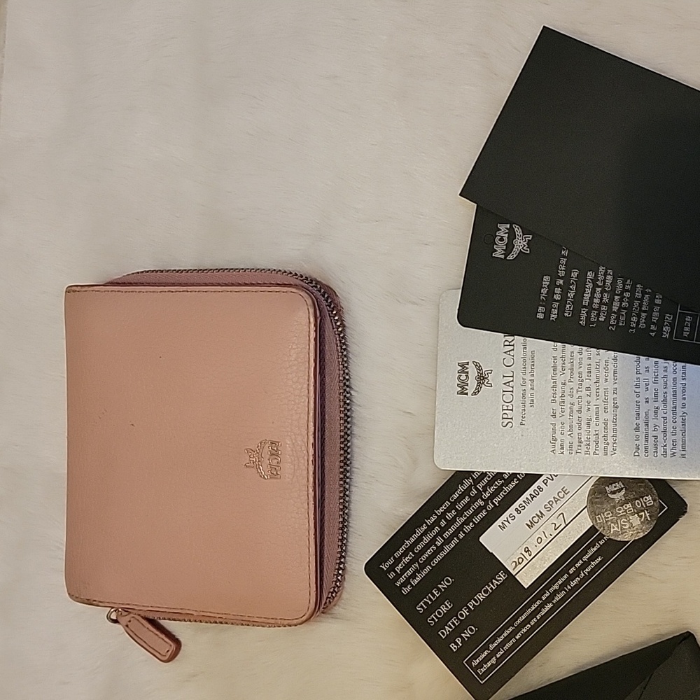 MCM Blush Pink Leather Wallet - Picture 2 of 10